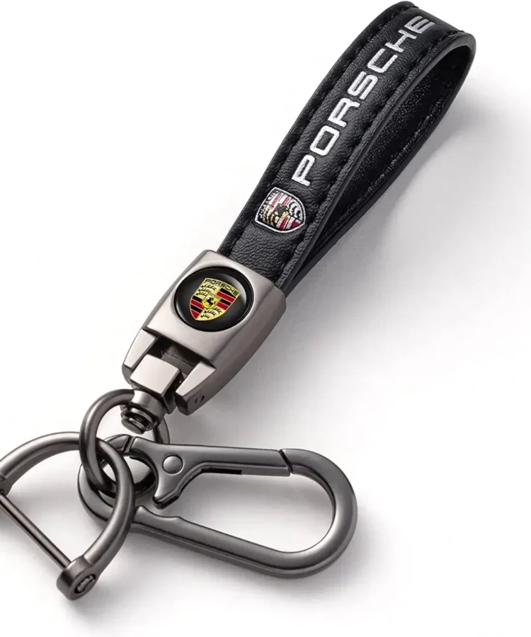 PORSCHE Leather Key Ring