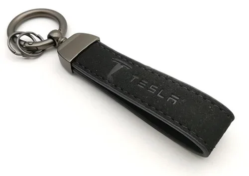 TESLA Soft Leather Key Ring