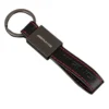 AMG Leather and Steel Keychain